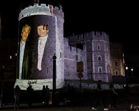 Four People Taken into Custody Following Projections of Donald Trump and Epstein Shown on Windsor Castle